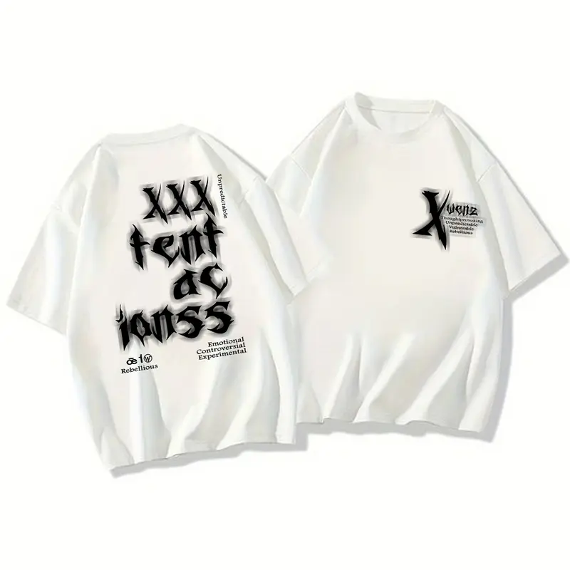 Kaos Distro Unisex Vintage Oversize | Xtentacionss Retro | Black Letter 100% katun 5