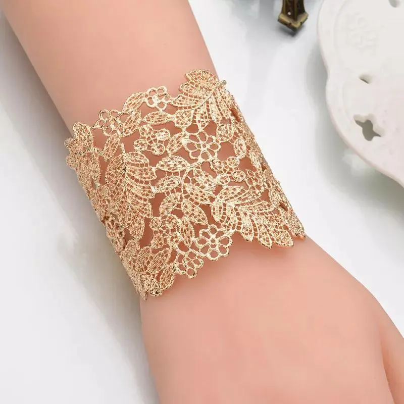 Gelang Silver Lace Leaf Silver Bracelet Gelang Tangan Bohemia 174