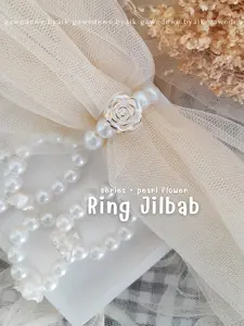 RING JILBAB PEARL FLOWER | RING JILBAB RING HIJAB RING JILBAB MUTIARA RING JILBAB MURAH RING JILBAB CANTIK