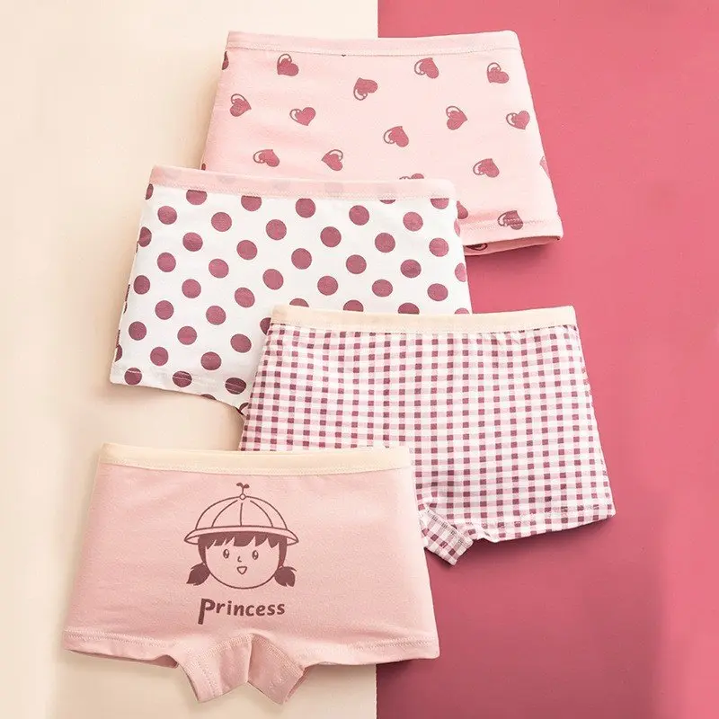 Sét 4 chíp đùi cho trẻ em vải cotton mềm mát dành cho bé gái từ 8-45kg 0