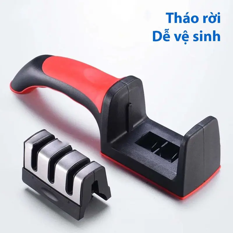 Dụng cụ mài dao kéo cầm tay 3 rãnh giúp giao luôn sắt bén, Đồ mài dao kéo đa năng cắt thái nhẹ nhàng không dùng lực 3