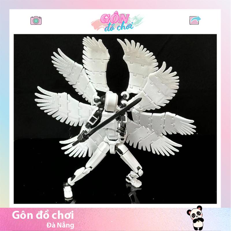 Mô hình Dummy 13 Figure Có cánh Lucky robot 3D nhân vật may mắn dummy13 kèm phụ kiện cử động khớp linh hoạt Gôn đồ chơi