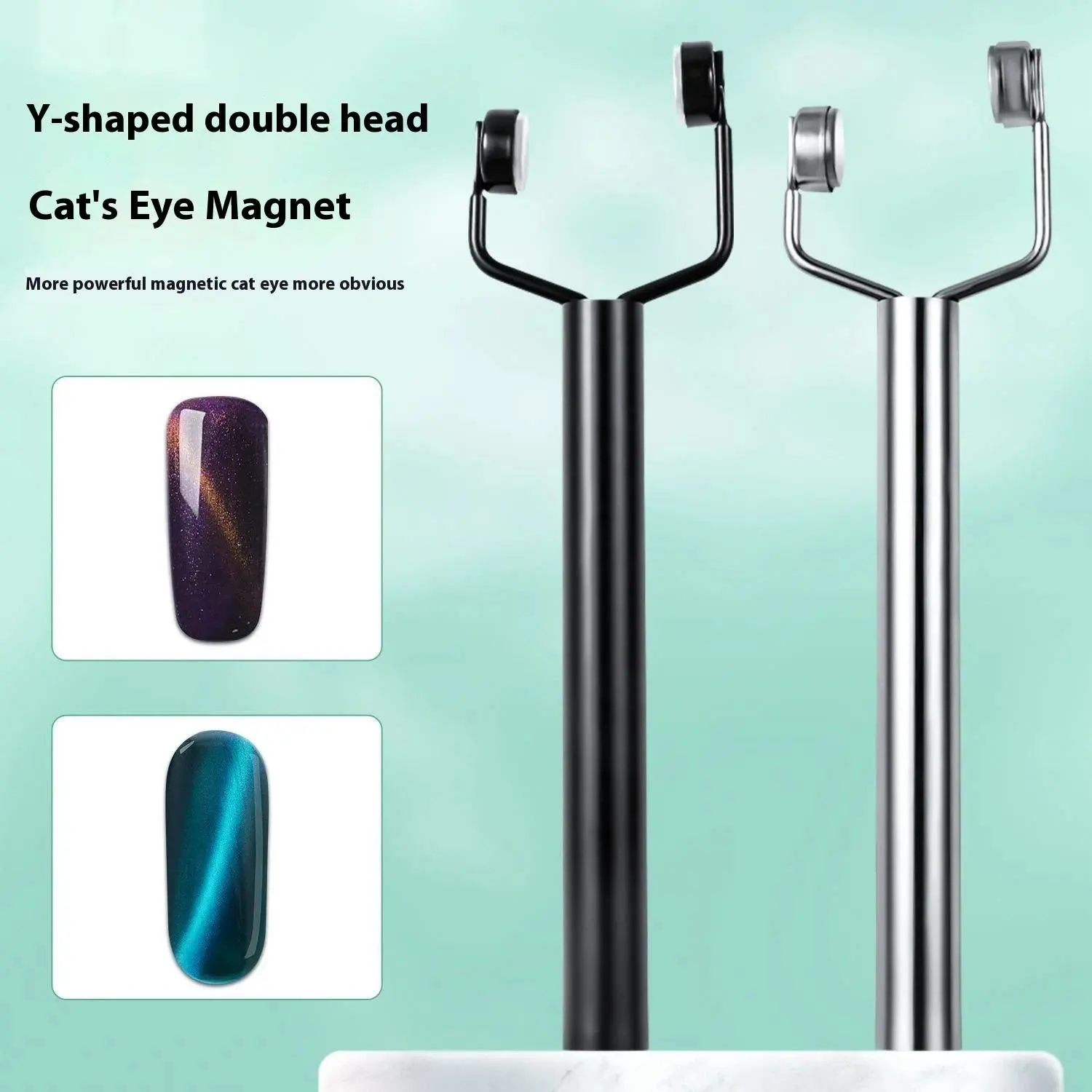 Dán từ tính móng tay hình chữ Y, Dụng cụ nghệ thuật làm móng mắt mèo, Sơn Gel UV, Hiệu quả mạnh mẽ, Dán nam châm làm móng, Nam châm nghệ thuật làm móng 3 trong 1