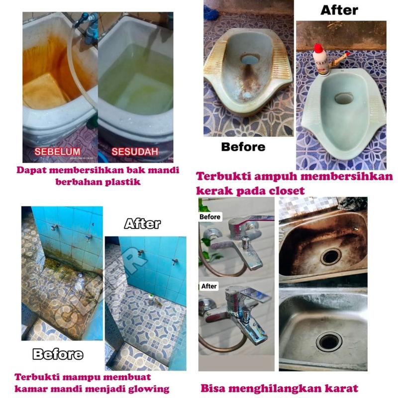 Product Introduction of CLEER CAIRAN PEMBERSIH KAMAR MANDI (free kuas dan sarung tangan ) ukuran 1000ml 5