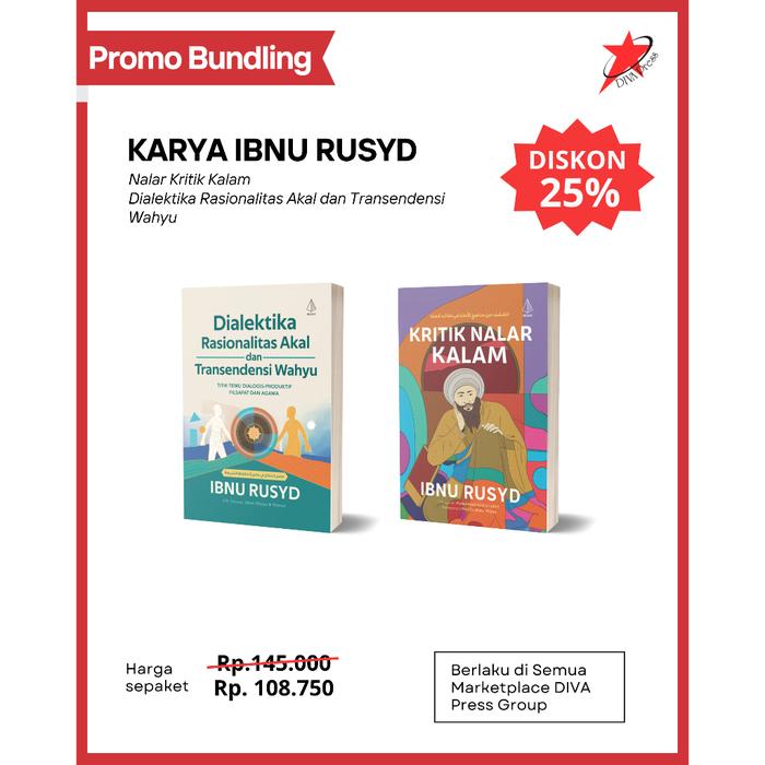 Gambar DIVA Press  Paket Buku Ibnu Rusyd Dialektika Rasionalitas Akal &  Kritik Nalar Kalam - 2 Buku dari DIVA Press Group Kab. Bantul Tokopedia