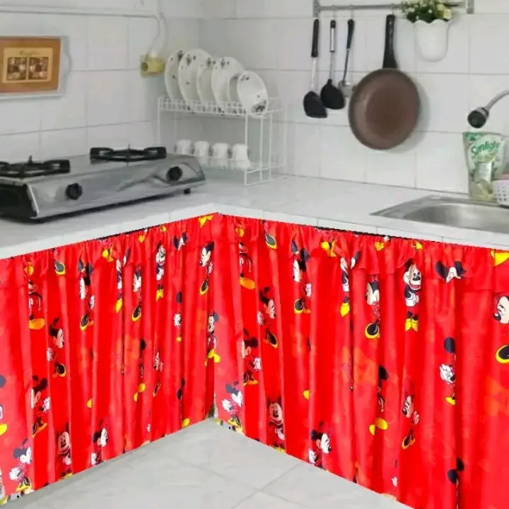 Gorden Kolong Dapur Karakter Mickey Mouse 90cm×70cm - Curtain