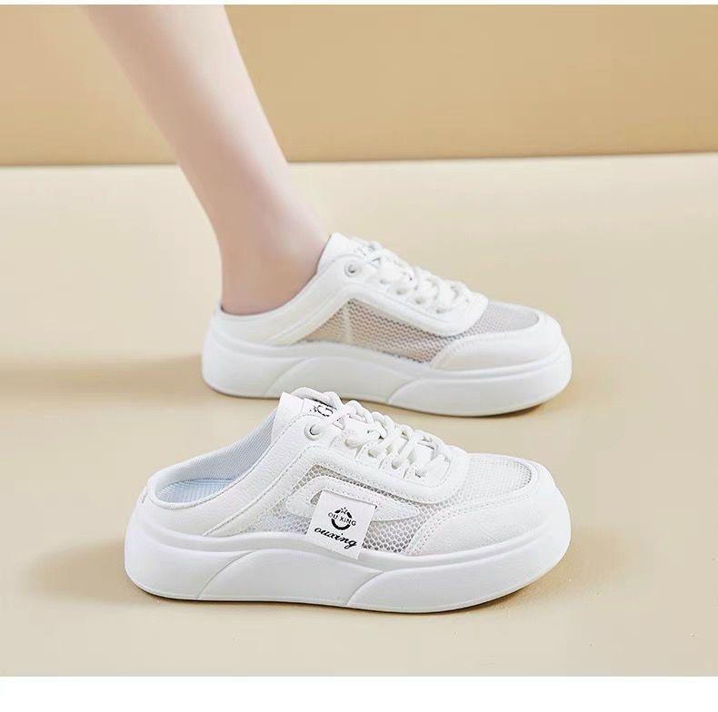Product Introduction of Dép Lười Nửa, Da Thật Mềm, Dành Cho Phụ Nữ Mang Thai, Giày Lưới Khoét Lỗ Giày Trượt ván Thể Thao Lưới Thoáng Khí, Mùa Hè 2024 Hàng Mới Về 20