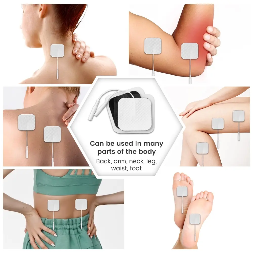 Miếng đệm điện cực, 2 CÁI, Miếng Dán massage, Miếng Dán máy Massage cơ bắp 5 × 5cm