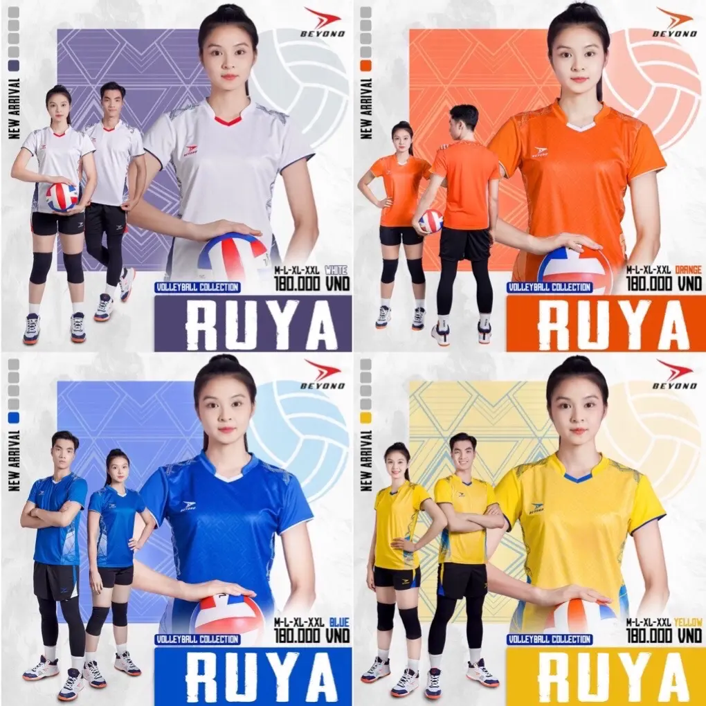 Bộ Quần Áo Bóng Chuyền Beyono RUYA BST Mới 2024  Thoáng khí