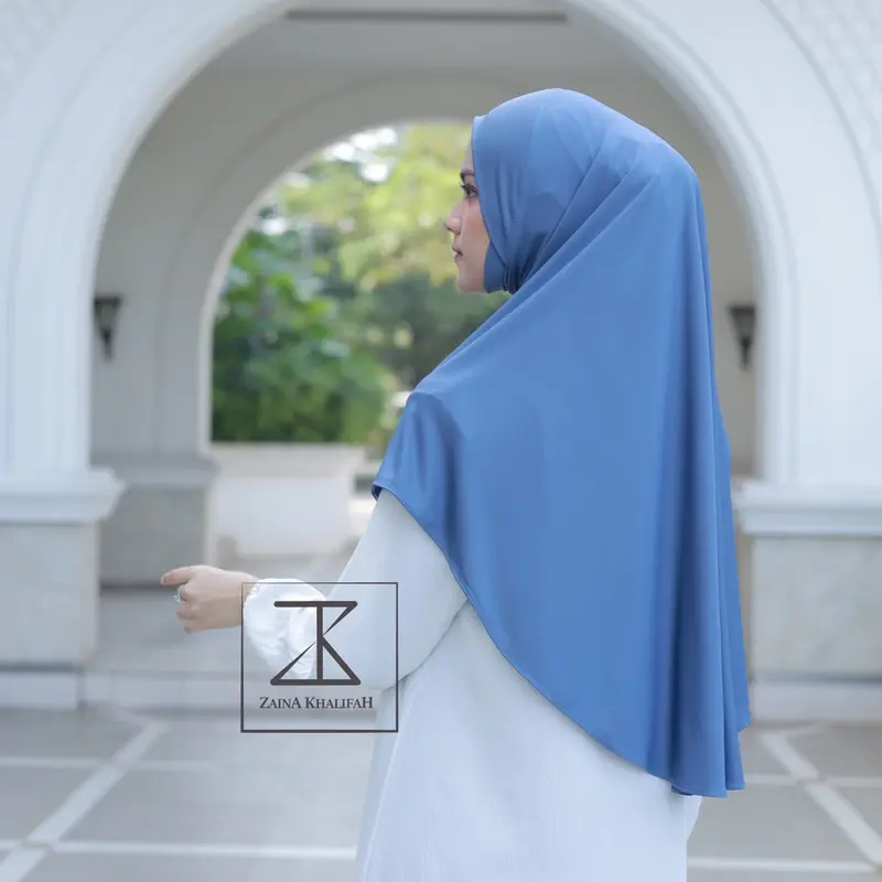 Hijab Bergo Dagu Malay Ped Anti Tembem Jersey Premium | Bergo Sport Hamidah Instant Dagu Malaysia Soft Pet Daily Instan jilbab 3