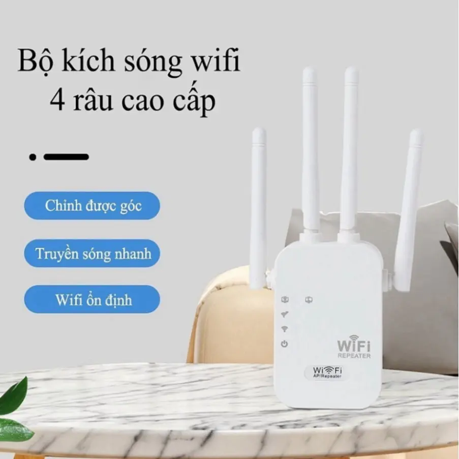 Bộ Kích Sóng Wifi 4 Râu Tốc Độ Cao 300Mbps - Bộ Kích Sóng Wifi Xuyên Tường Cải Thiện Tốc Độ Mạng HOT