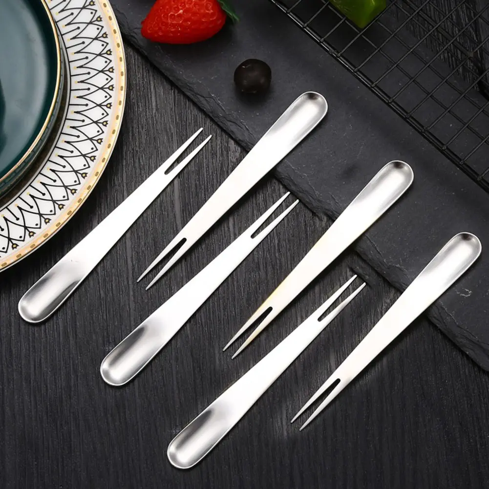 Stainless Steel Fruit Cake Fork Create Ableware Ice Cream Spoon Multifunction