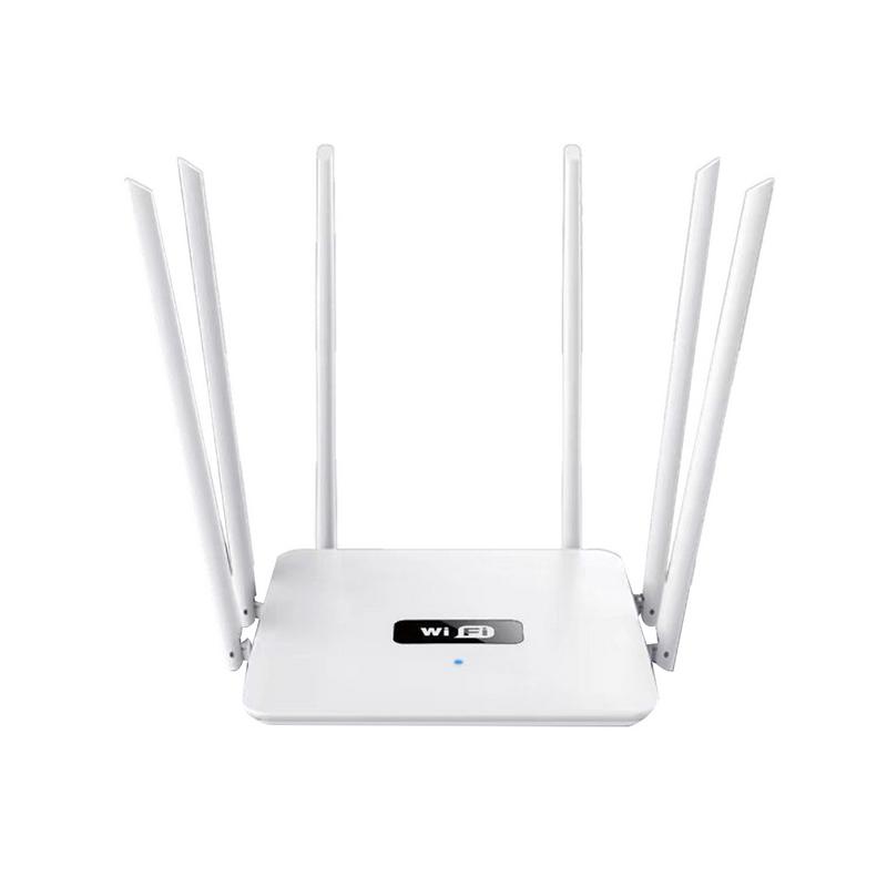 Penghala WiFi wayarles, 6 antena, 2.4G, 300Mbps, mod AP / Dail ...