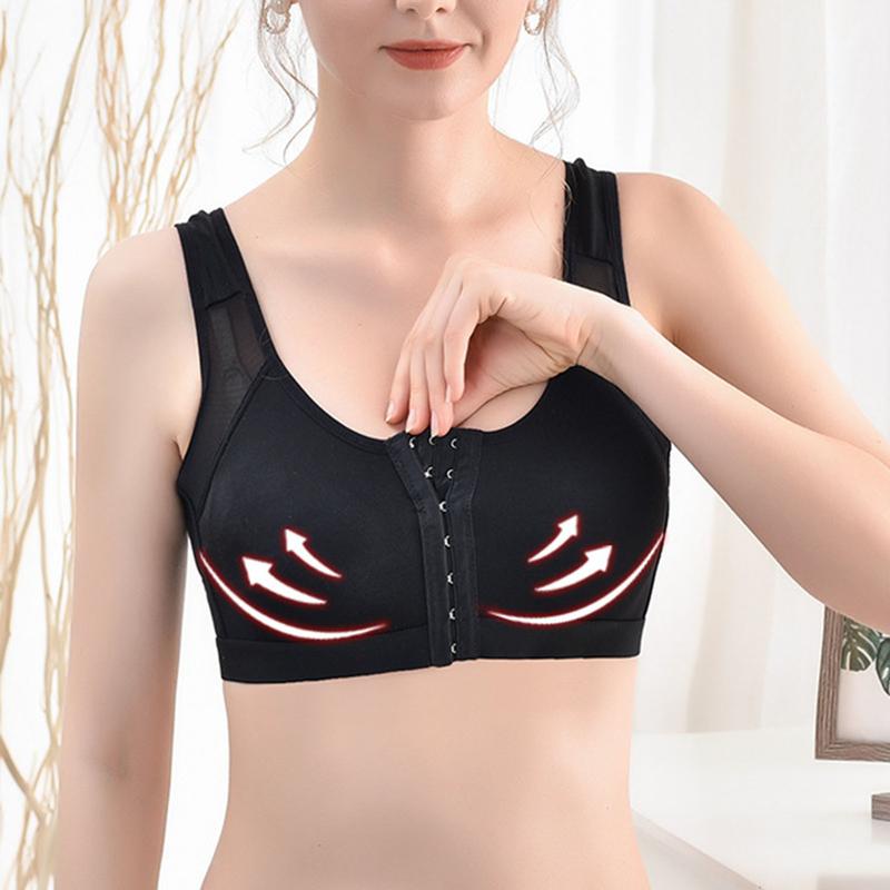 Áo Ngực Đẩy Lên Cho Nữ, Hỗ Trợ Ngực Không Dây, Đóng Phía Trước, Co Giãn, Thoáng Khí, Mềm Mại, Chống Rách, Thể Thao, Yoga, Chạy Bộ, Đồ Lót Nữ 2