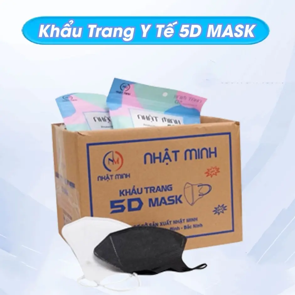 Khẩu Trang 5D AK Mask 3 Lớp Đủ Màu, Cõ Giãn Và Mềm Mại