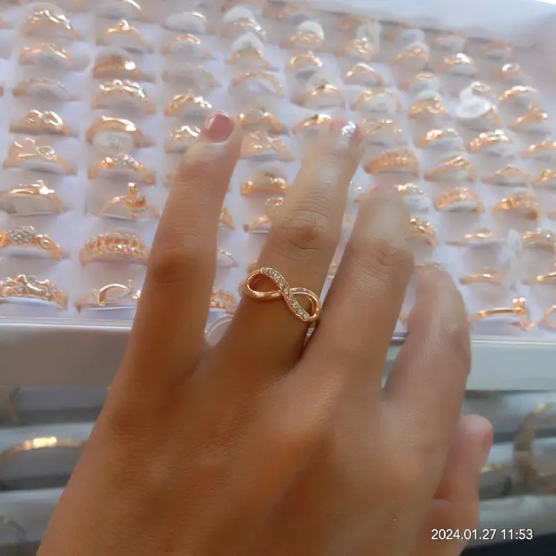 Cincin Rhodium rose gold Cantik Perempuan 7