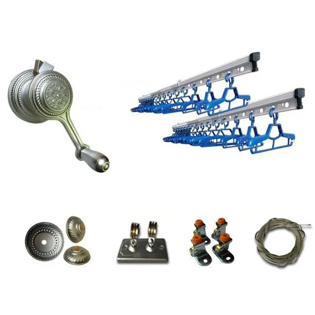 Giàn phơi thông minh gắn trần TAY QUAY NÂNG HẠ THANH PHƠI 0