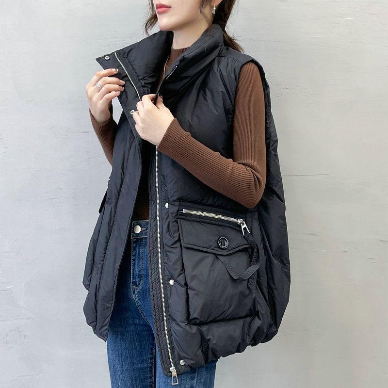 Product Introduction of Áo Vest Bông Lông Vũ, Dành Cho Nữ, Mùa Thu Và Mùa Đông, Hàng Mới Về, Phong Cách Thường Ngày Dáng Rộng Vừa Vặn, Áo Ghi Lê Phong Cách Hàn Quốc, Thích Hợp Cho Cân Nặng 40,00 Kg-100,00 Kg Top Women 6