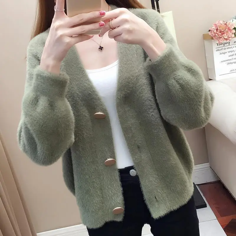 Áo Khoác Cardigan Nữ, Thích Hợp Cho Mùa Xuân Và Mùa Thu, Hàng Mới Về Cho Mùa Thu Và Mùa Đông, Có Thể Mặc Ngoài Trời, Dáng Rộng Vừa Vặn, Áo Len
