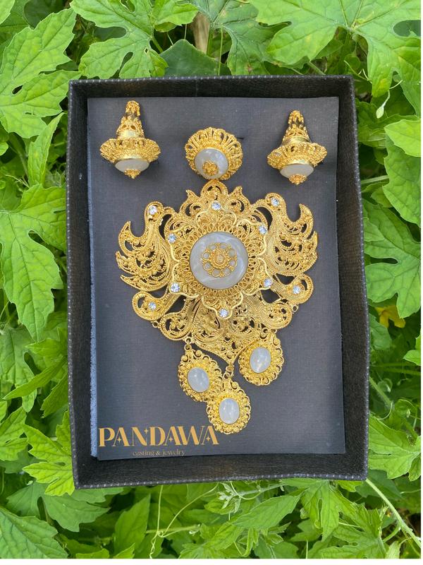 Pandawa Jewelry - Alpaka Bali Motif "Angsa" cocok untuk Acara Pernikahan/Pertunangan/Busana Adat 3