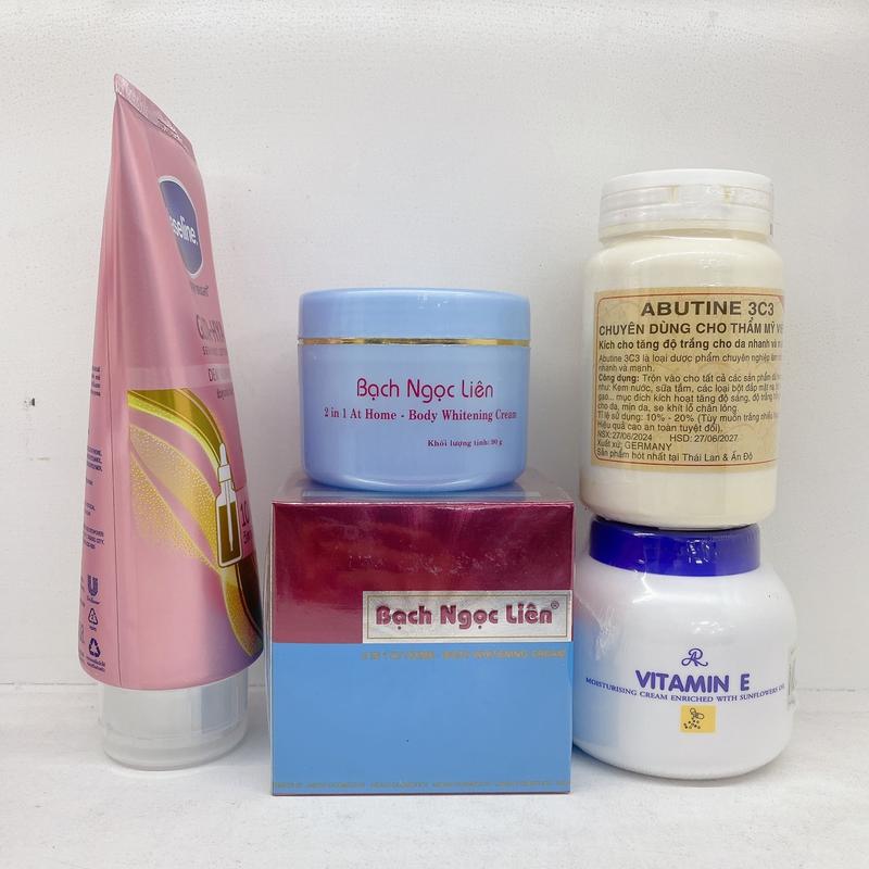 Combo 4 Món Kem Tự Trộn Dưỡng Trắng Toàn Thân Bạch Ngọc Liên Abutine 3c3 - Dưỡng Da Body, Dưỡng Body