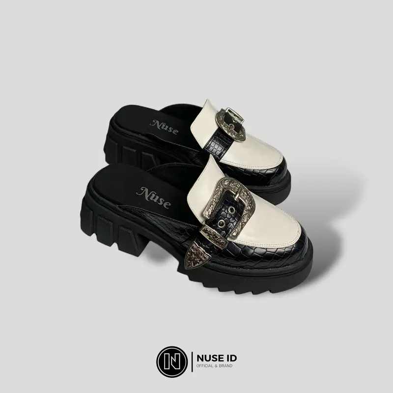 Nuse Id - Mules sandal wedges wanita tinggi 6cm 36-41 Toraja 7