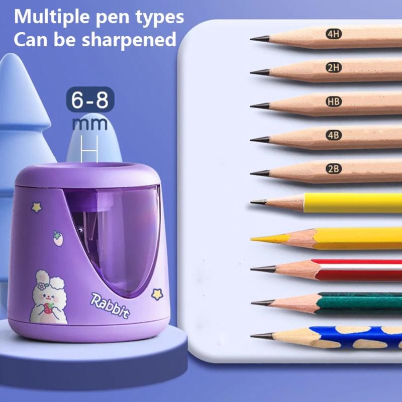 Product Introduction of Cute Office School Supplies Battery/USB/Charging Cartoon Electric Pencil Sharpener Switch Automatic Creative Stationery Mechanical Tool 20