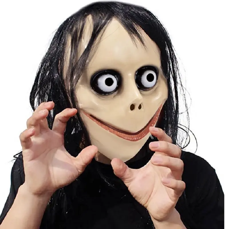 Topeng Hantu Momo Halloween Seram Rumah Hantu Prank Cosplay Scary Mask 1