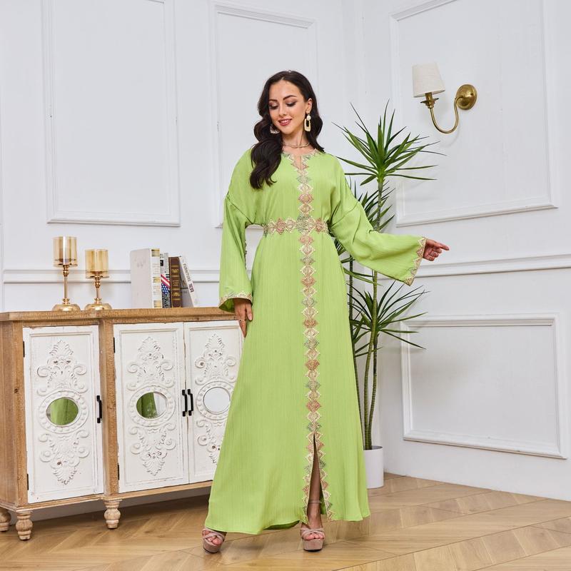 Product Introduction of Áo Choàng Hồi Giáo Ả Rập, Mt051, Phong Cách Trung Đông, Quần Áo Nữ, Thời Trang, Thêu Mới, Váy Thanh Lịch, Giảm Giá 4
