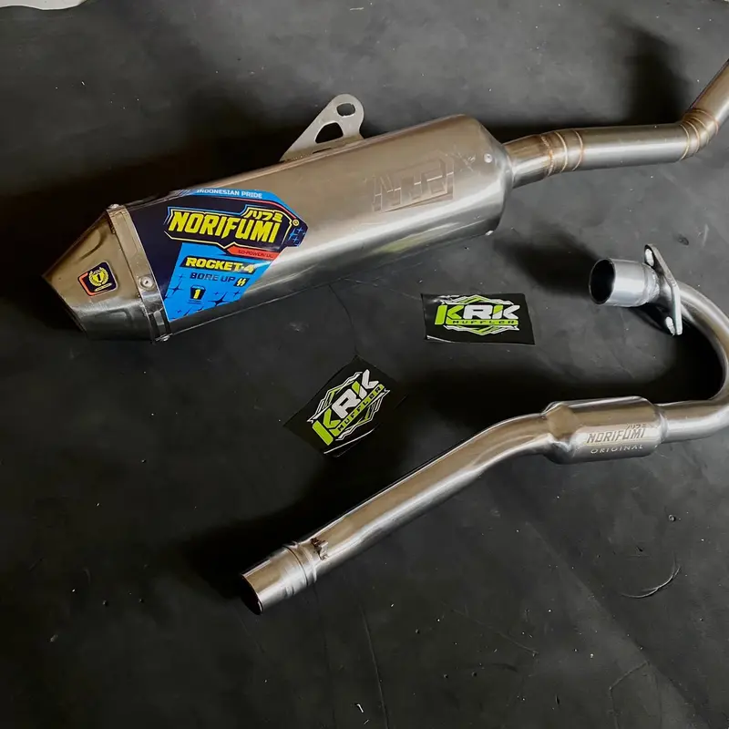Knalpot Norifumi Roket 4 Bore up model terbaru sangat cocok untuk motor CRF, KLX dan WR 155 0