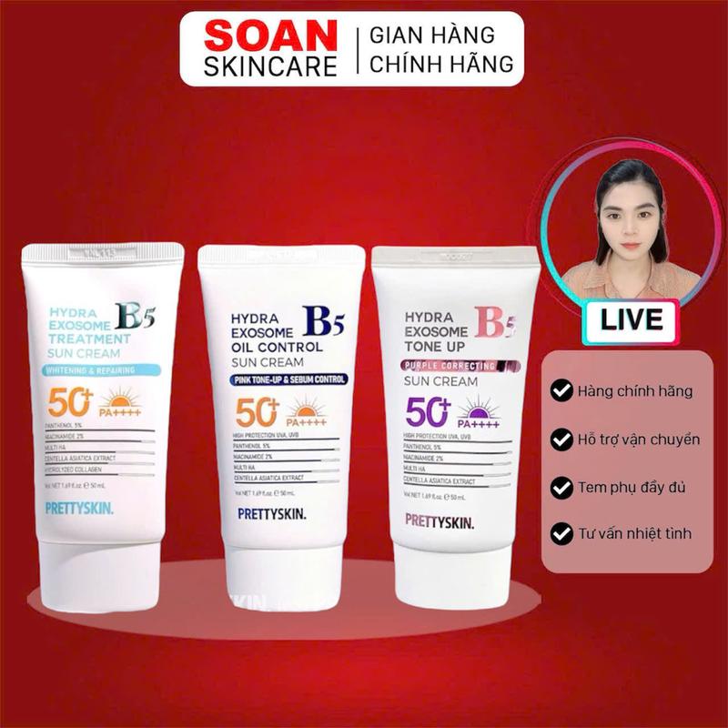 Pretty skincare: Kem chống nắng 3 loại: Hydra B5 không nâng tone cho da khô, hydra B5 dành cho da dầu mụn và hydra B5 nâng tone hiệu chỉnh màu da.