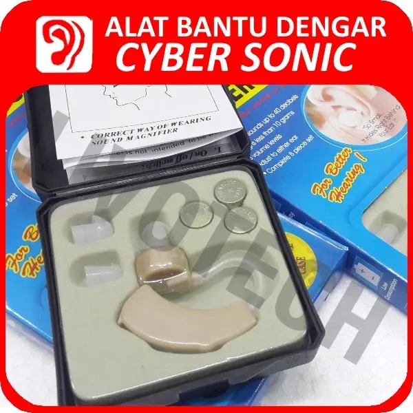 Alat Bantu Dengar Termurah CYBERSONIC cantel Hearing Aid Cantol Cyber Sonic BTE Behind the Ear Set 1