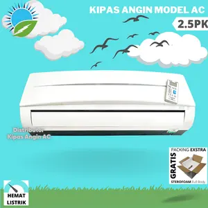 Kipas Angin AC 2.5PK LED Biru GEL dengan Remote