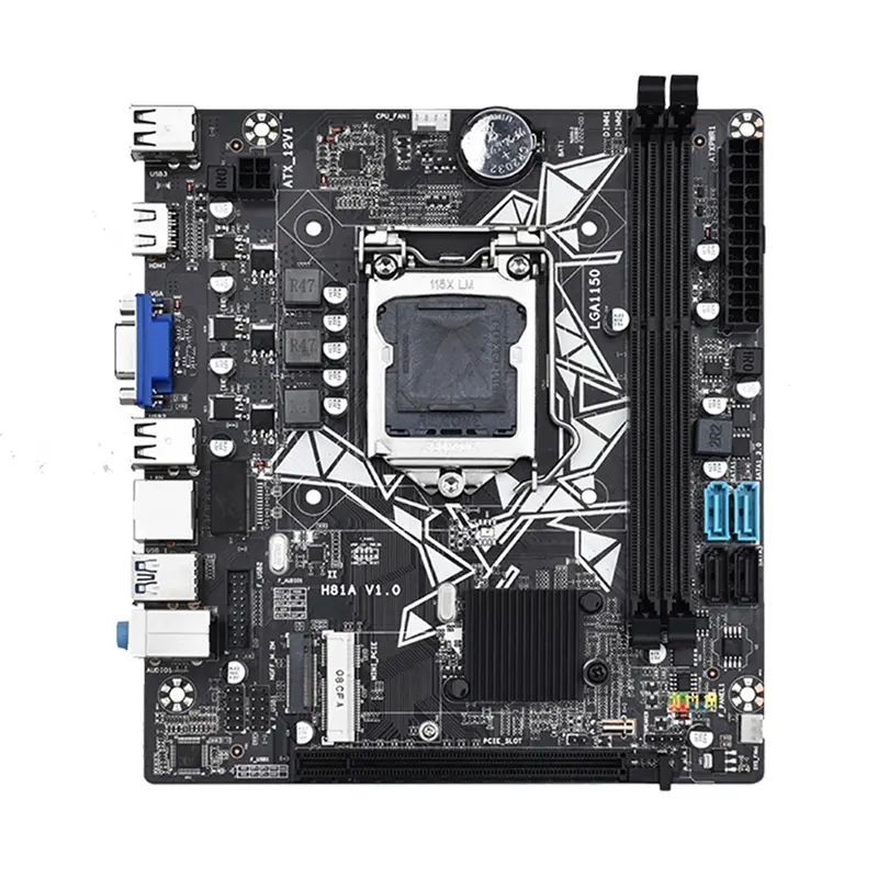 H81A Motherboard DDR3 LGA1150 Computer Motherboard Support SATA3.0 SATA 2.0 NVME M.2 4K HD Graphics Motherboard
