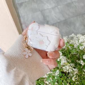 Funda para audífonos con patrón de flores, cubierta protectora linda, compatible con AirPods Pro 2, auriculares