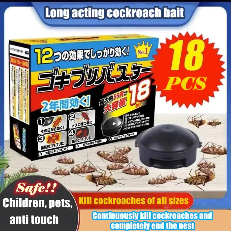 Japan 18Pcs Cockroach Bait No-toxicity Cockroach Killer Cockroach Traps ...