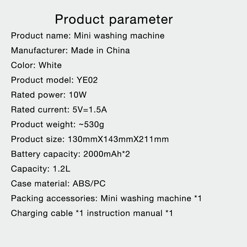 Portable Mini Washing Machine, USB Rechargeable Intelligent Washing Cup, Tumbling Scrubbing Cleaner, Convenient Washing Machine for Home, Dormitory, Travel 4