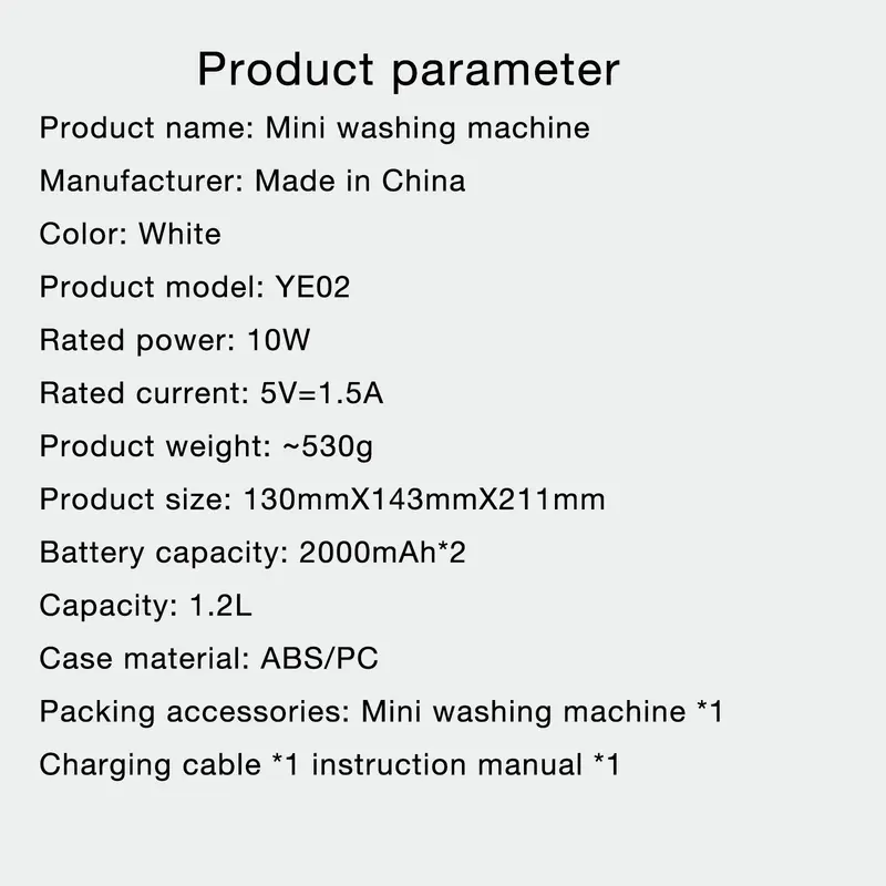 Portable Mini Washing Machine, USB Rechargeable Intelligent Washing Cup, Tumbling Scrubbing Cleaner, Convenient Washing Machine for Home, Dormitory, Travel 4
