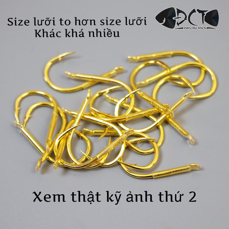 Lưỡi Câu Cá săn hàng Huỳnh Vương (10 lưỡi ), màu vàng, Nhẹ và Cứng Đi Câu Fishing Bắt Cá