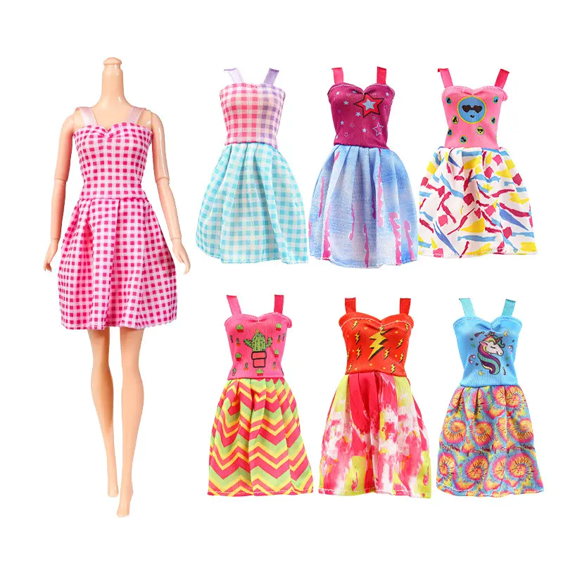 30CM Princess Yitian doll dress up suspender dress dress girl plays house original fashion doll dress up toy clothing