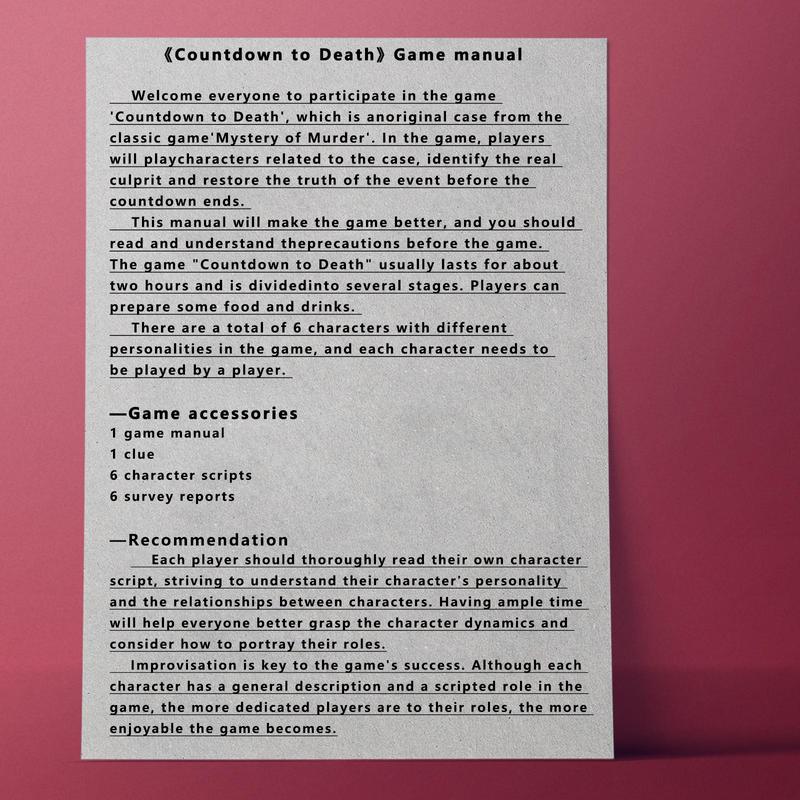 Unknown Killers Unsolved Murder Mystery Game (1 Set), Detective Clues/evidence, Solve the Crime, Solve the Crime for Individuals, Date Nights & Party Groups（6 People Semi Closed) 4