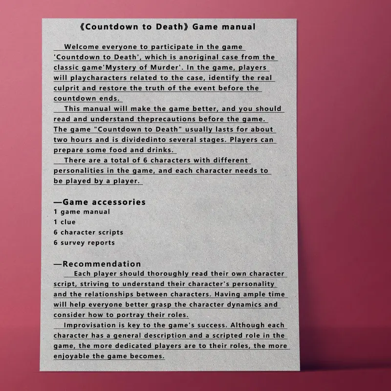 Unknown Killers Unsolved Murder Mystery Game (1 Set), Detective Clues/evidence, Solve the Crime, Solve the Crime for Individuals, Date Nights & Party Groups（6 People Semi Closed) 4