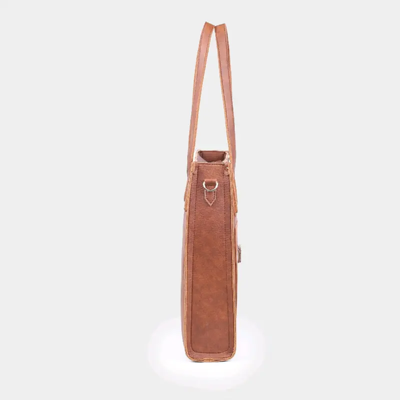 Túi Xách Da Nữ Công Sở VACHINO kiểu dáng dọc TX010 đựng vừa laptop, giấy A4 Bag Tote Chữ Nhật Hình Chữ Nhật 4