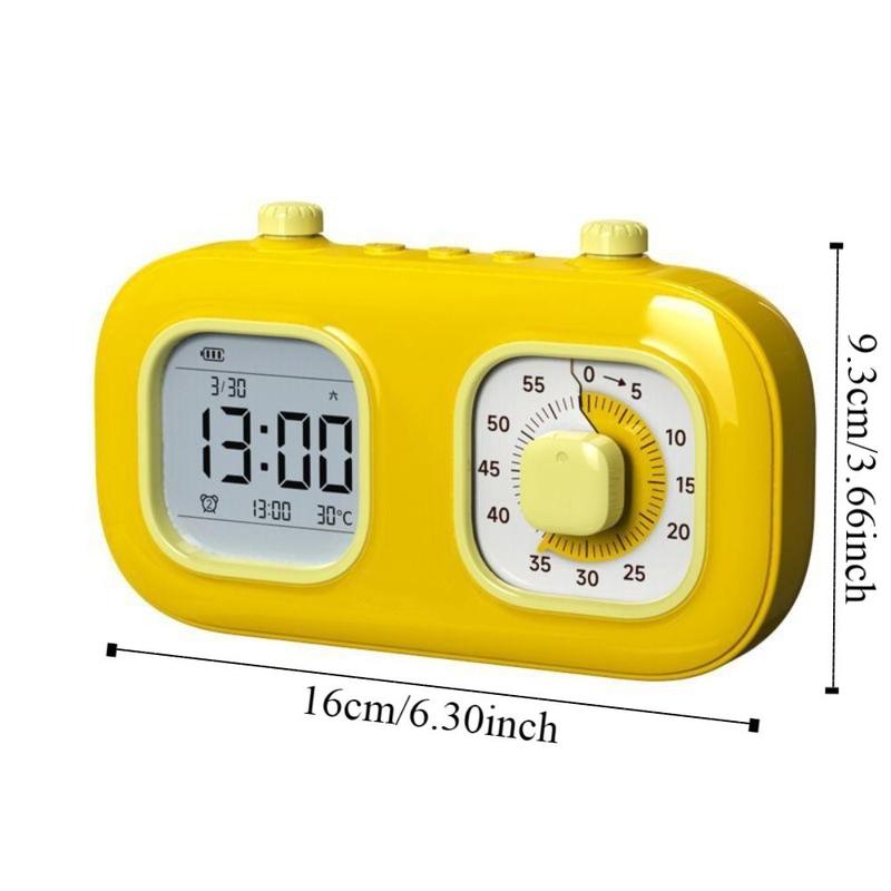 Đồng Hồ Nhắc Nhở, Cỡ Nhỏ Thiết Kế Sáng Tạo, Chất Liệu ABS, Đồng Hồ Kỹ Thuật Số Để Bàn Đơn Giản, Quản Lý Thời Gian, Hiển Thị Nhiệt Độ, Đồng Hồ Hẹn Giờ Đếm Ngược, Thích Hợp Sử Dụng Trên Bàn 2