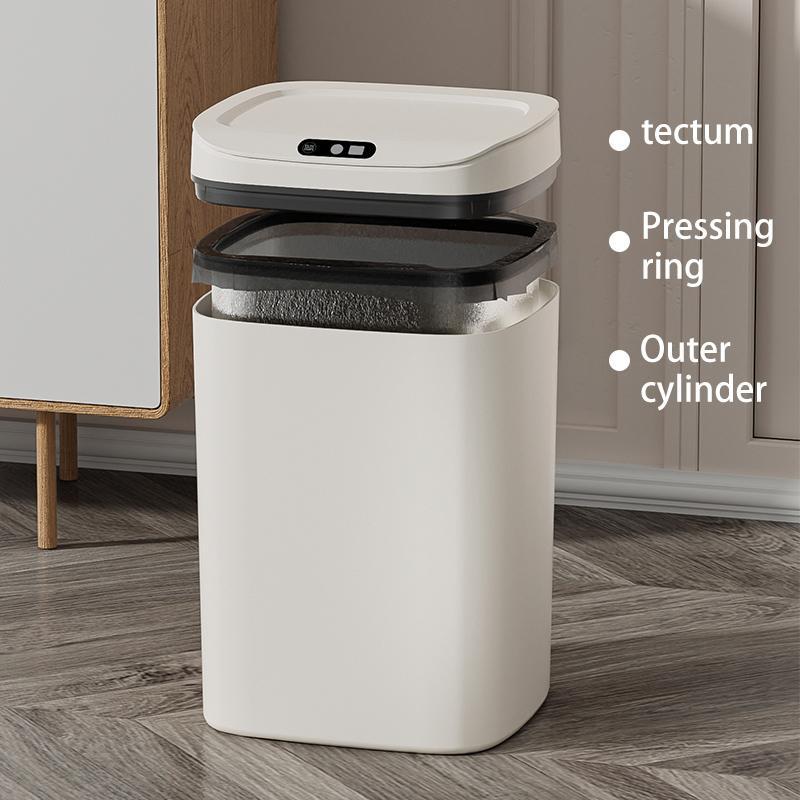 Automatic Trash Can, 1 Count Touchless Trash Bin with Lid, Kitchen Trash Can, Household Waste Bin for Kitchen, Bathroom, Bedroom, Living Room 6
