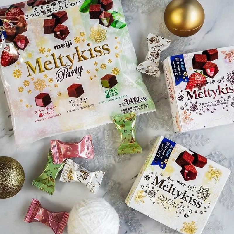  Socola tươi Meiji Melty Kiss Party tổng hợp 3 vị- Hàng Nhật Bản 