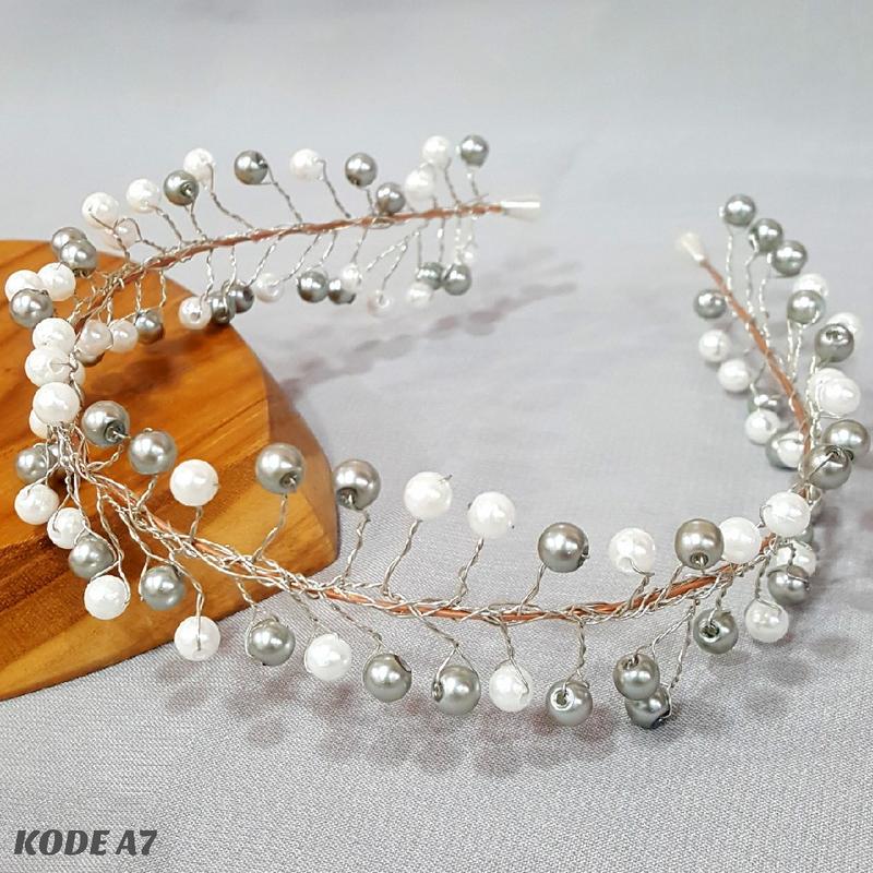 Bando Korea Mutiara Headpiece Aksesoris Rambut Wanita - A453 Headbands 2