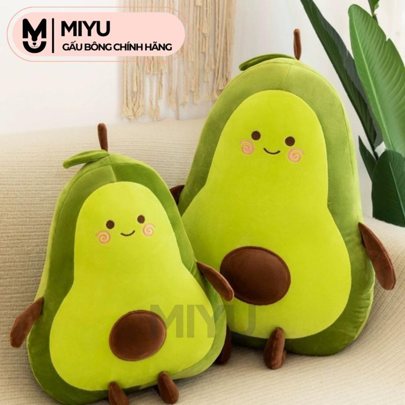 Gấu Bông Bơ Tròn MIYU - Quả Bơ Xanh Đáng Yêu - Thú Nhồi Bông Cao Cấp - Thú Bông Chất Vải Siêu Mịn - An Toàn Với Trẻ Em 3