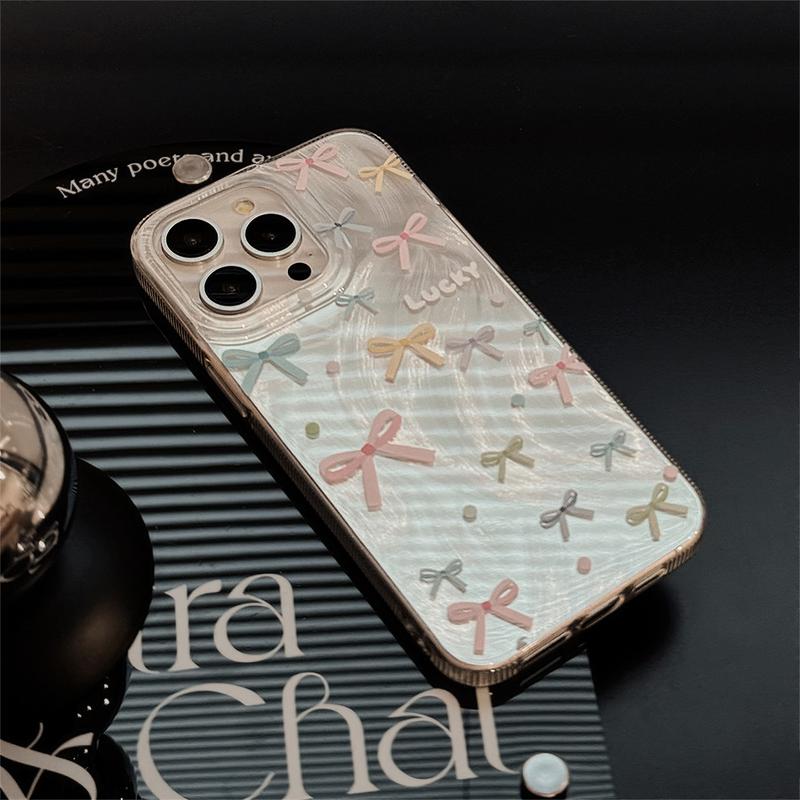 Product Introduction of Dopamine Color Bow for Apple 15 Feather Yarn Iphone13 Phone Case 12 Phone Case 16promax Protector Smartphone Protector Smartphone Cover Protective Shockproof Casing Cellphone 15
