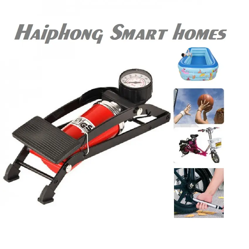Bơm Xe Đạp, Bơm Xe Máy, Bơm Đạp Chân Tiện Lợi, Đa Năng